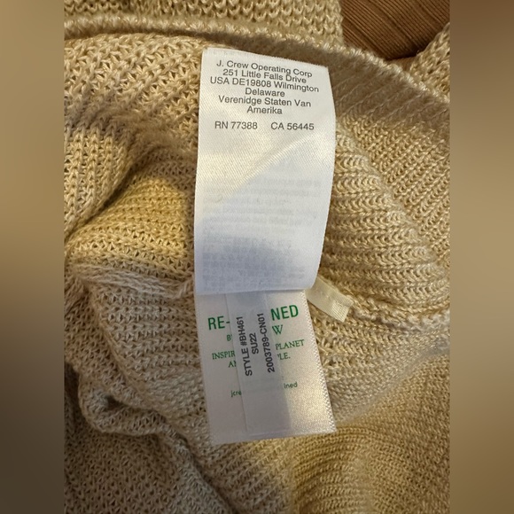 J. Crew Women’s Relaxed Linen Blend Cardigan Sweater in Oatmeal Size Small - Picture 9 of 12